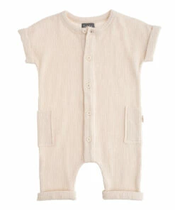 Organic Cotton Jumpsuit Ecru Tocoto Vintage Fashion Baby