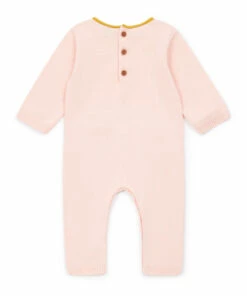 Organic Cotton Jumpsuit Pink Bonton Fashion Baby -Baby Tops Elegant Store organic cotton jumpsuit pink bonton fashion baby 2
