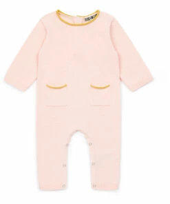 Organic Cotton Jumpsuit Pink Bonton Fashion Baby