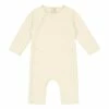 Organic Cotton Jumpsuit with Poppers Cream Gray Label Fashion Baby