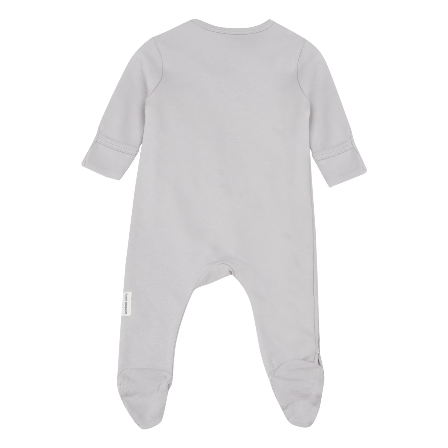 Organic Cotton Kimono Babygrow Light grey Bamboo Baby Fashion Baby 3 Organic Cotton Kimono Babygrow Light grey Bamboo Baby Fashion Baby - Image 3