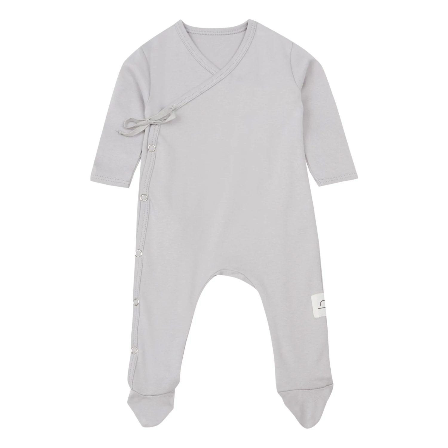 Organic Cotton Kimono Babygrow Light grey Bamboo Baby Fashion Baby 1 Organic Cotton Kimono Babygrow Light grey Bamboo Baby Fashion Baby