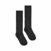 Organic Cotton Knee Socks Black Gray Label Fashion Teen, Baby, Children