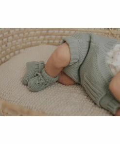 Organic Cotton Knit Romper Green water Búho Fashion Baby -Baby Tops Elegant Store organic cotton knit romper green water b uacute ho fashion baby 2