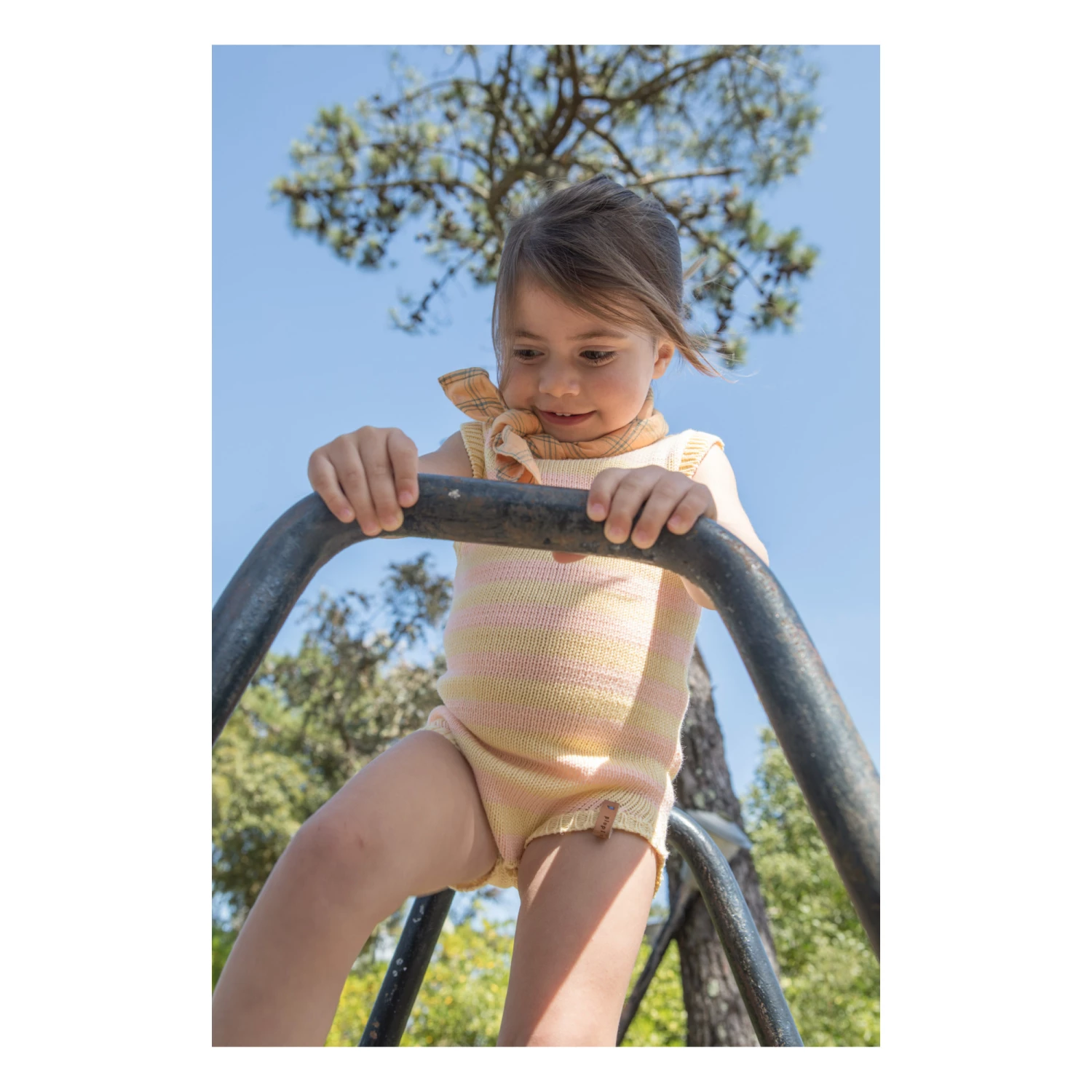 Organic Cotton Knitted Babygrow Yellow Piupiuchick Fashion Baby 2 Organic Cotton Knitted Babygrow Yellow Piupiuchick Fashion Baby - Image 2