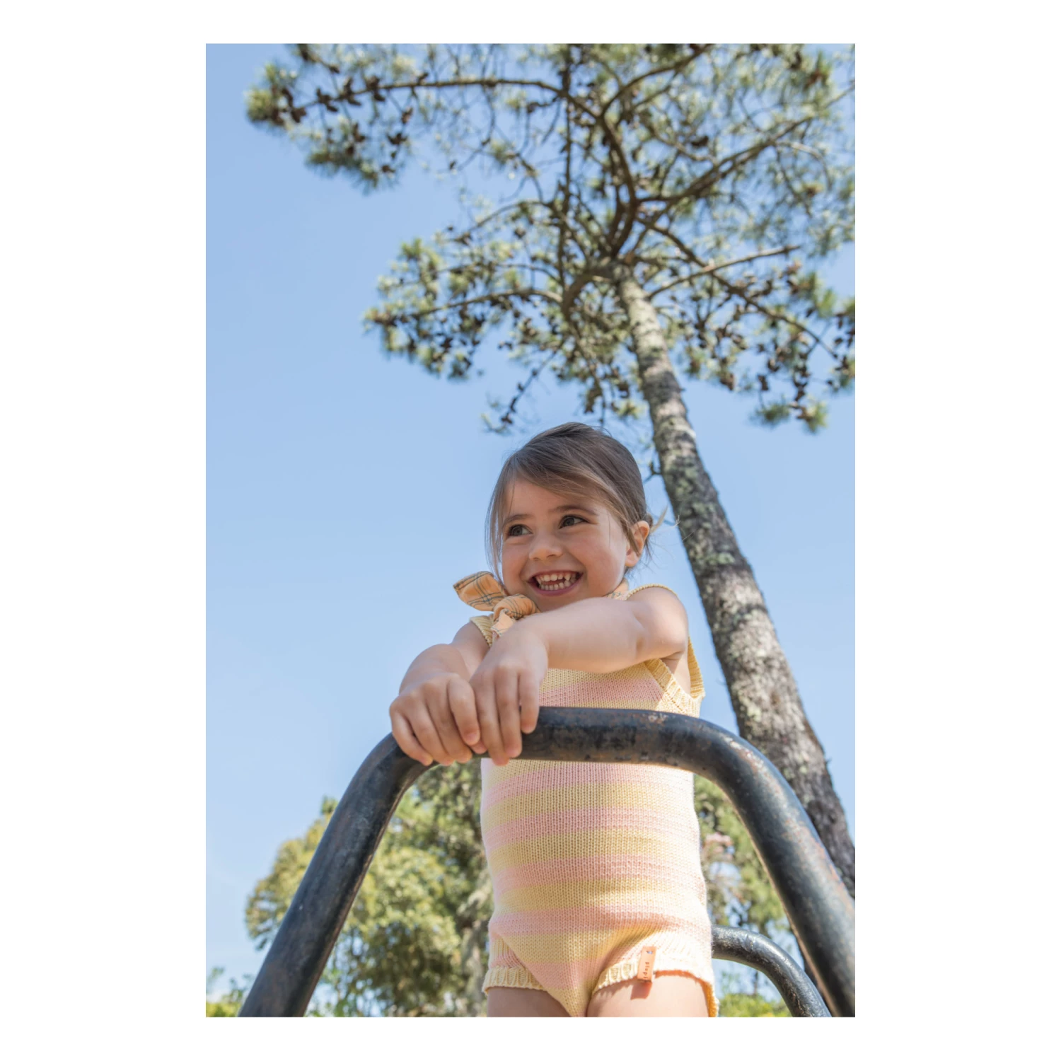 Organic Cotton Knitted Babygrow Yellow Piupiuchick Fashion Baby 3 Organic Cotton Knitted Babygrow Yellow Piupiuchick Fashion Baby - Image 3