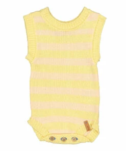 Organic Cotton Knitted Babygrow Yellow Piupiuchick Fashion Baby