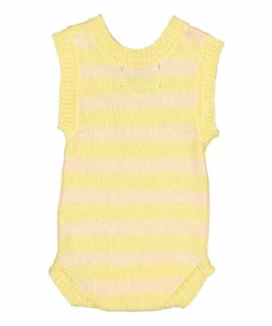 Organic Cotton Knitted Babygrow Yellow Piupiuchick Fashion Baby 9 Organic Cotton Knitted Babygrow Yellow Piupiuchick Fashion Baby -Baby Tops Elegant Store organic cotton knitted babygrow yellow piupiuchick fashion baby 4