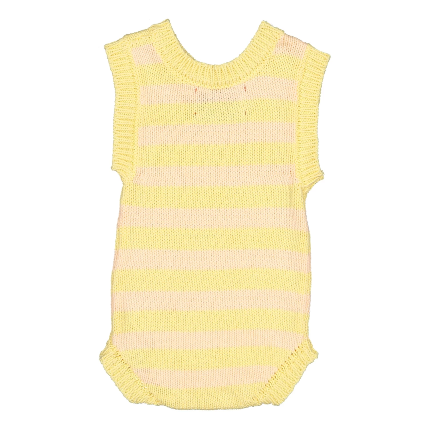 Organic Cotton Knitted Babygrow Yellow Piupiuchick Fashion Baby 5 Organic Cotton Knitted Babygrow Yellow Piupiuchick Fashion Baby - Image 5