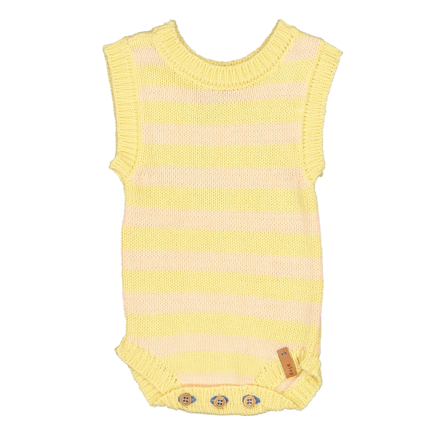 Organic Cotton Knitted Babygrow Yellow Piupiuchick Fashion Baby 1 Organic Cotton Knitted Babygrow Yellow Piupiuchick Fashion Baby