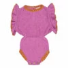 Organic Cotton Knitted Jumpsuit Mauve Piupiuchick Fashion Baby