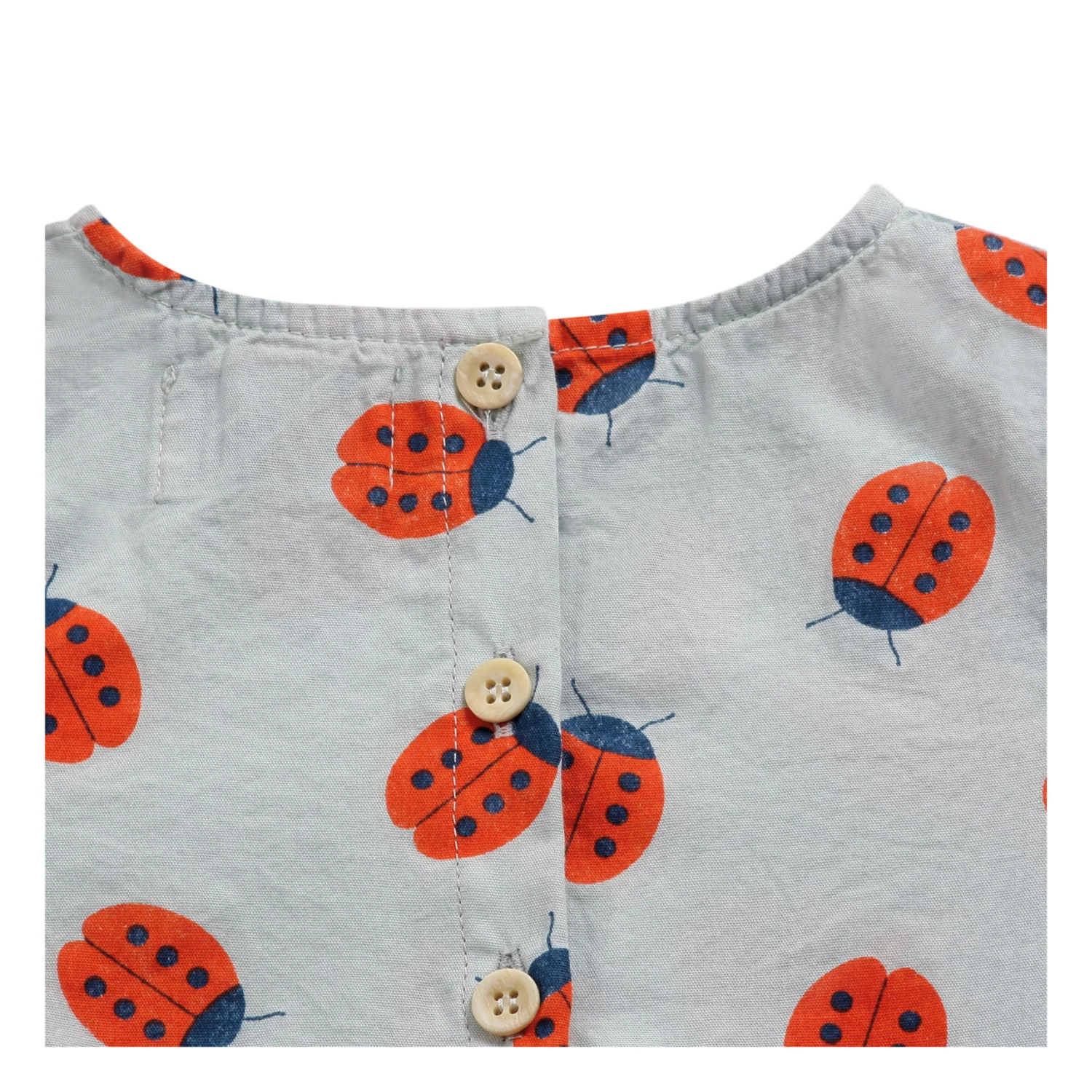 Organic Cotton Ladybird Dress Light grey Bobo Choses Fashion Baby 5 Organic Cotton Ladybird Dress Light grey Bobo Choses Fashion Baby - Image 5