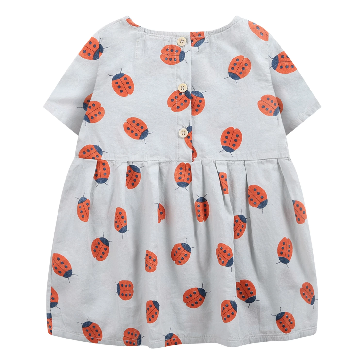 Organic Cotton Ladybird Dress Light grey Bobo Choses Fashion Baby 6 Organic Cotton Ladybird Dress Light grey Bobo Choses Fashion Baby - Image 6