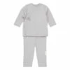 Organic Cotton Legging & Kimono Set Light grey Bamboo Baby Fashion Baby