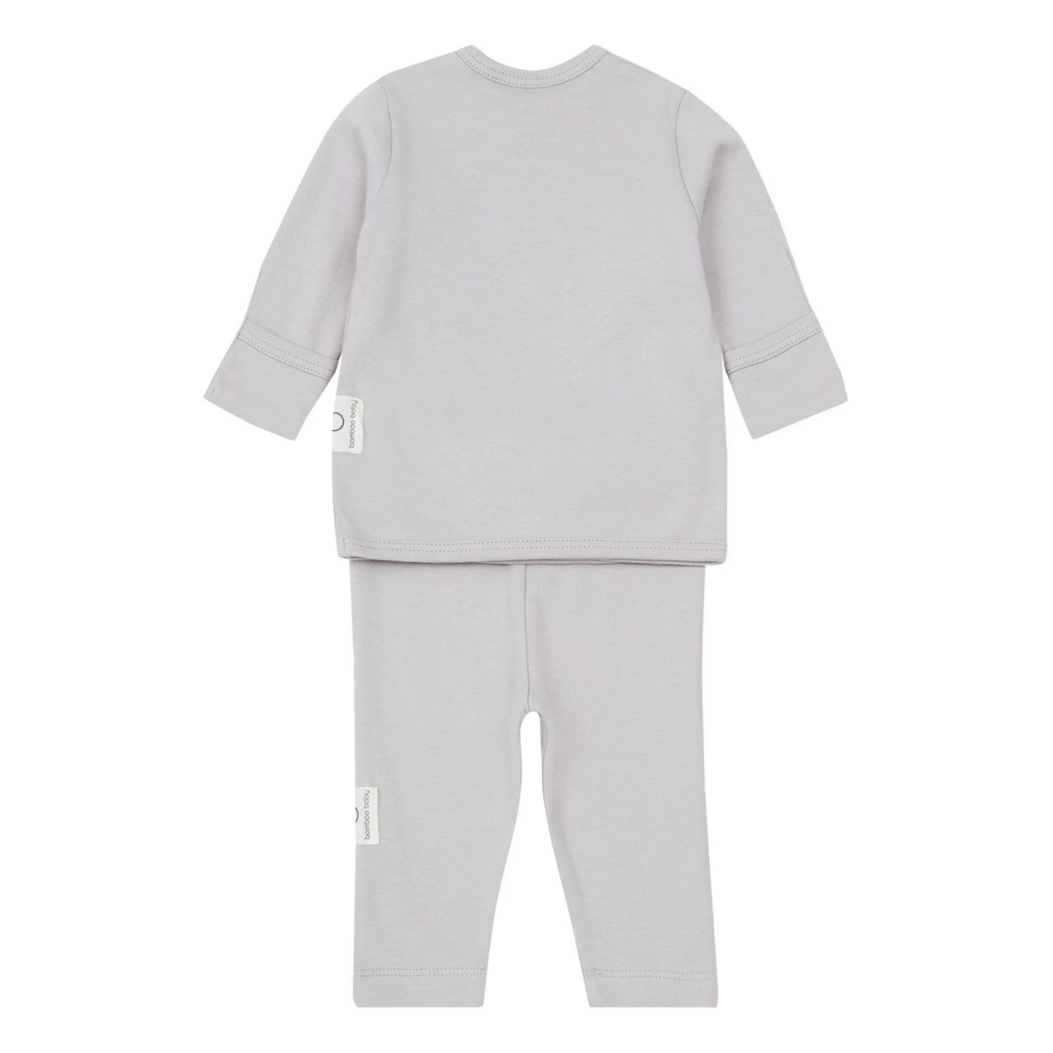 Organic Cotton Legging & Kimono Set Light grey Bamboo Baby Fashion Baby 3 Organic Cotton Legging & Kimono Set Light grey Bamboo Baby Fashion Baby - Image 3