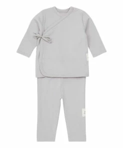 Organic Cotton Legging & Kimono Set Light grey Bamboo Baby Fashion Baby