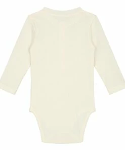 Organic Cotton Long Sleeve Bodysuit Off white Gray Label Fashion Baby -Baby Tops Elegant Store organic cotton long sleeve bodysuitorganic cotton long sleeve bodysuit off white gray label fashion baby 2