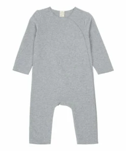 Organic Cotton Long-sleeved Jumpsuit Gray Label Fashion Baby