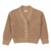 Organic Cotton Mate Cardigan Beige Poudre Organic Fashion Teen, Baby, Children