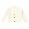 Organic Cotton Mate Cardigan Off white Poudre Organic Fashion Teen, Baby, Children, Adult