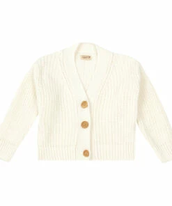 Organic Cotton Mate Cardigan Off white Poudre Organic Fashion Teen, Baby, Children, Adult