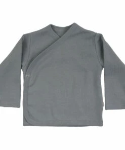 Organic Cotton Mini Cardigan Grey blue Minimalisma Fashion Baby