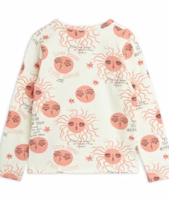 Organic Cotton Moon T-shirt Ecru Mini Rodini Fashion Baby, Children -Baby Tops Elegant Store organic cotton moon t shirt ecru mini rodini fashion baby children 2