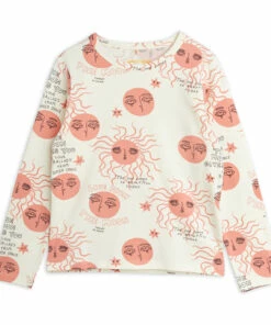 Organic Cotton Moon T-shirt Ecru Mini Rodini Fashion Baby, Children