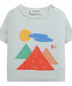 Organic Cotton Mountain T-shirt Green water Bobo Choses Fashion Baby, Children