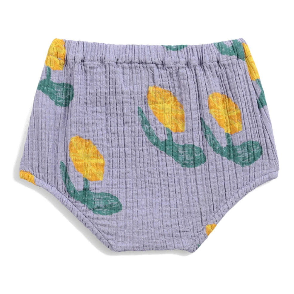 Organic Cotton Muslin Flower Bloomers Mauve Bobo Choses Fashion Baby 2 Organic Cotton Muslin Flower Bloomers Mauve Bobo Choses Fashion Baby - Image 2