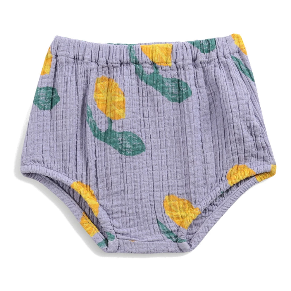 Organic Cotton Muslin Flower Bloomers Mauve Bobo Choses Fashion Baby 1 Organic Cotton Muslin Flower Bloomers Mauve Bobo Choses Fashion Baby