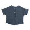 Organic Cotton Muslin Kurta Shirt Navy blue Tocoto Vintage Fashion Baby