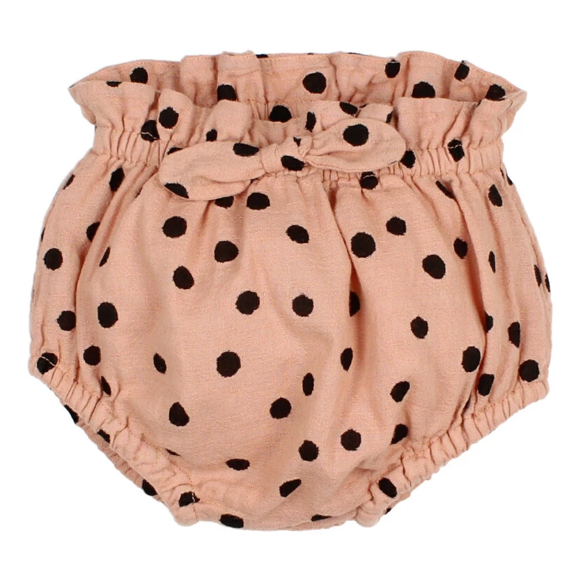 Organic Cotton Muslin Polka Dot Bloomers Dusty Pink Búho Fashion Baby 1 Organic Cotton Muslin Polka Dot Bloomers Dusty Pink Búho Fashion Baby