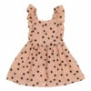 Organic Cotton Muslin Polka Dot Dress Dusty Pink Búho Fashion Baby