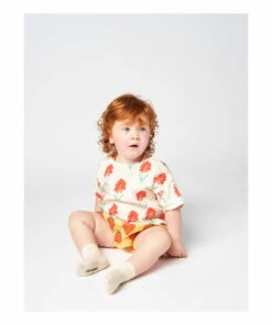 Organic Cotton Muslin Strawberry Bloomers Pale yellow Bobo Choses Fashion Baby -Baby Tops Elegant Store organic cotton muslin strawberry bloomers pale yellow bobo choses fashion baby 3