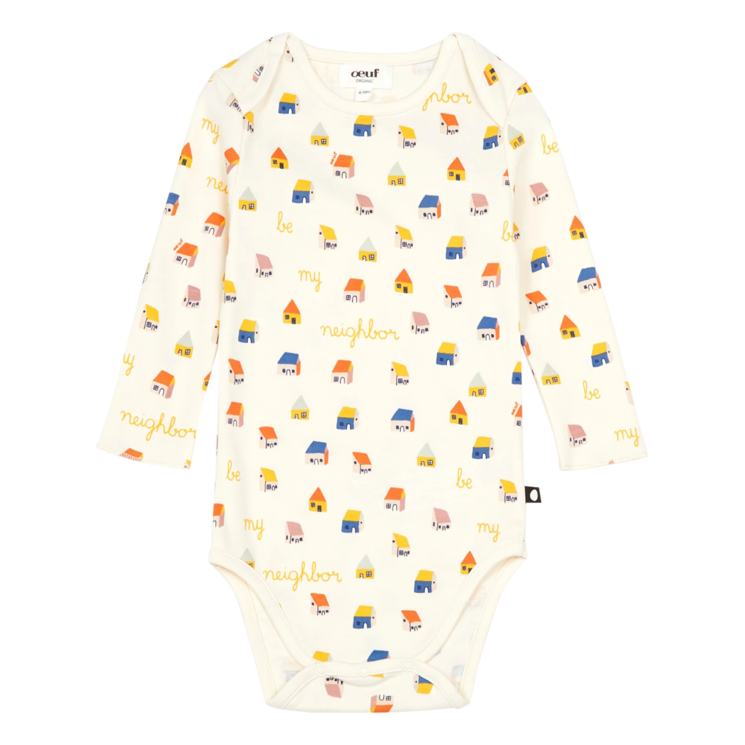 Organic Cotton Neighbor Babygrow White Oeuf NYC Fashion Baby 1 Organic Cotton Neighbor Babygrow White Oeuf NYC Fashion Baby