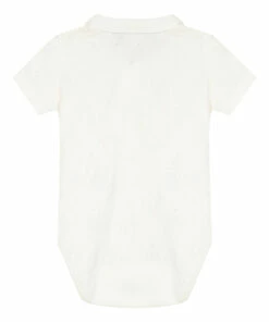 Organic Cotton Openwork Babygrow Ecru Tartine et Chocolat Fashion Baby -Baby Tops Elegant Store organic cotton openwork babygrow ecru tartine et chocolat fashion baby 2