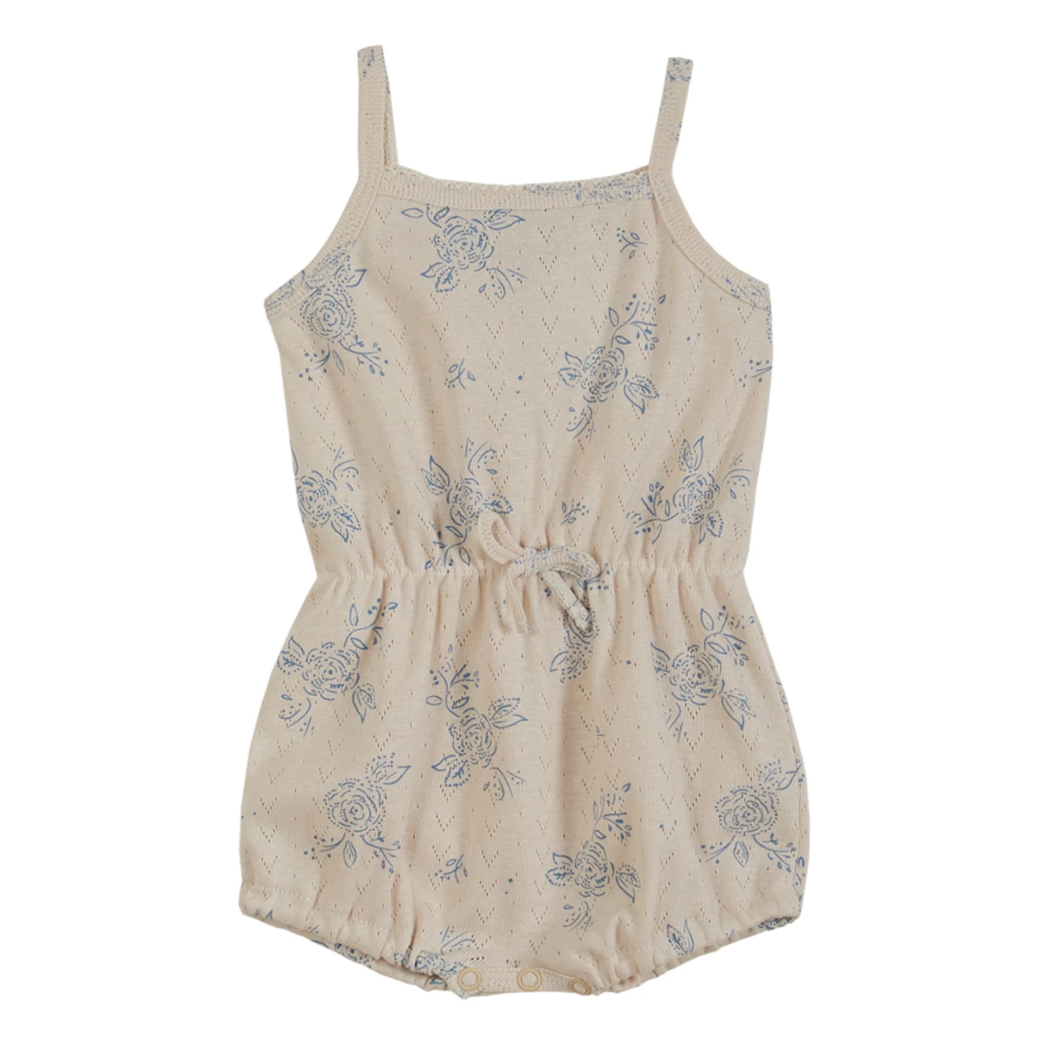 Organic Cotton Openwork Floral Sleeveless Romper Ecru Emile et Ida Fashion Baby 1 Organic Cotton Openwork Floral Sleeveless Romper Ecru Emile et Ida Fashion Baby