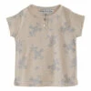 Organic Cotton Openwork Flower T-shirt Ecru Emile et Ida Fashion Baby