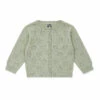 Organic Cotton Openwork Heart Cardigan Green Bonton Fashion Baby, Children
