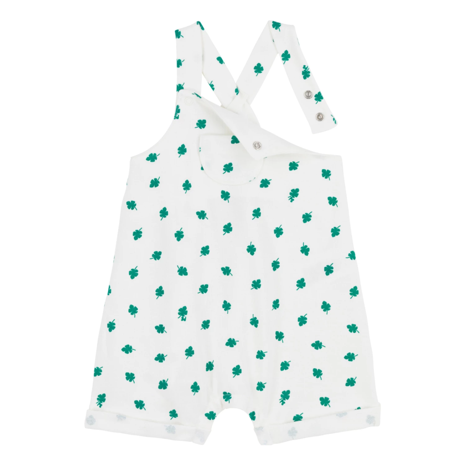 Organic Cotton Overalls White Petit Bateau Fashion Baby 3 Organic Cotton Overalls White Petit Bateau Fashion Baby - Image 3