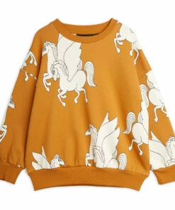 Organic Cotton Pegasus Sweatshirt Camel Mini Rodini Fashion Baby, Children