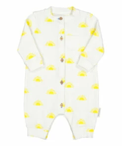 Organic Cotton Playsuit White Piupiuchick Fashion Baby