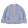 Organic Cotton Pocket Cardigan Light blue Búho Fashion Baby