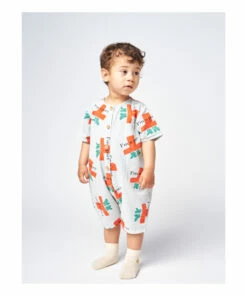 Organic Cotton Poet Playsuit Light blue Bobo Choses Fashion Baby -Baby Tops Elegant Store organic cotton poet playsuit light blue bobo choses fashion baby 2