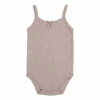 Organic Cotton Pointelle Baby Bodysuit Dusty Pink Suuky Fashion Baby