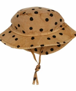 Organic Cotton Polka Dot Baby Hat Ochre Búho Fashion Baby