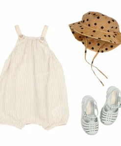 Organic Cotton Polka Dot Baby Hat Ochre Búho Fashion Baby -Baby Tops Elegant Store organic cotton polka dot baby hat ochre b uacute ho fashion baby 3