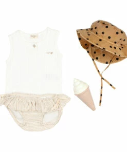 Organic Cotton Polka Dot Baby Hat Ochre Búho Fashion Baby -Baby Tops Elegant Store organic cotton polka dot baby hat ochre b uacute ho fashion baby 4