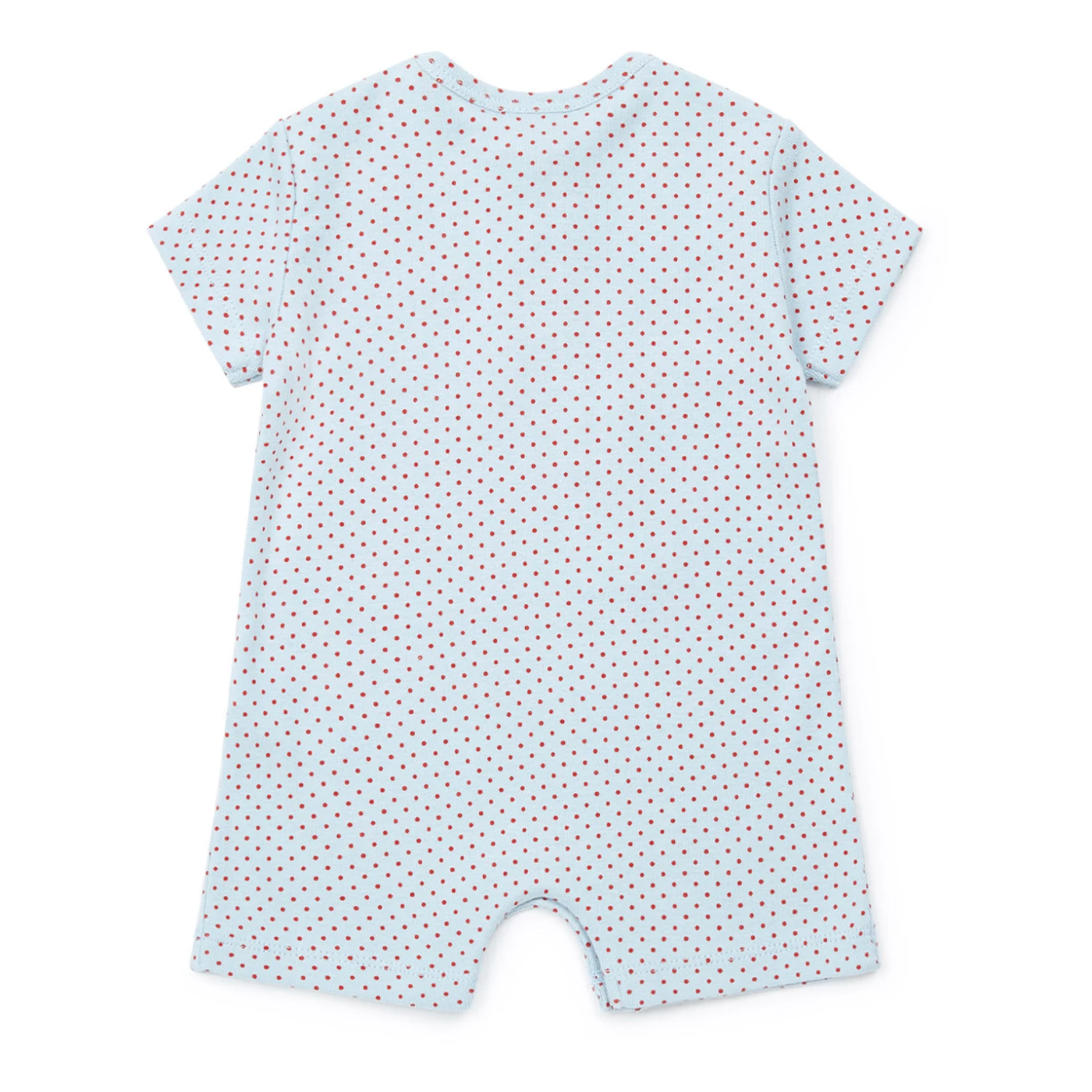 Organic Cotton Polka Dot Playsuit Blue Bonton Fashion Baby 3 Organic Cotton Polka Dot Playsuit Blue Bonton Fashion Baby - Image 3